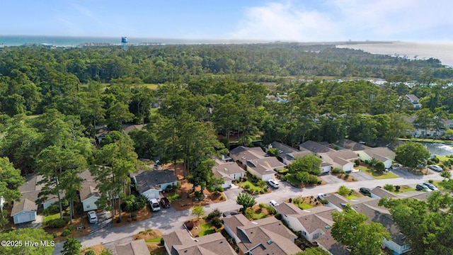 111 Mcginnis Dr, Pine Knoll Shores, NC 28512 - aerial view of property and surrounding area featuring nearby suburban area and a nearby body of water