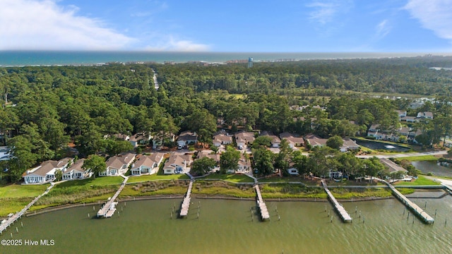 111 Mcginnis Dr, Pine Knoll Shores, NC 28512 - aerial view of property and surrounding area with a nearby body of water and nearby suburban area