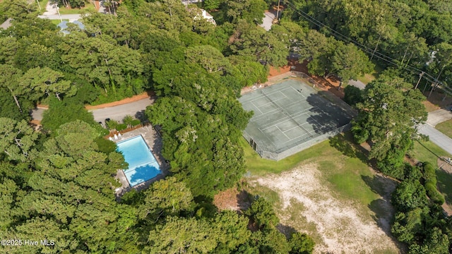 111 Mcginnis Dr, Pine Knoll Shores, NC 28512 - bird's eye view of a pool area