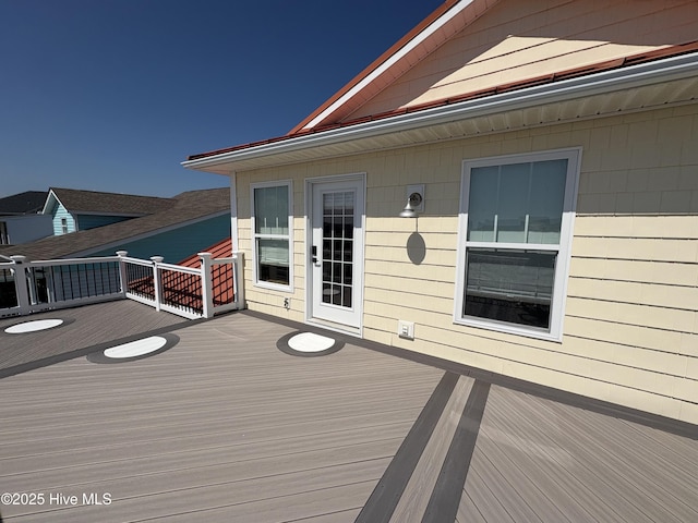 23 Leland St, Ocean Isle Beach, NC 28469 - view of wooden deck