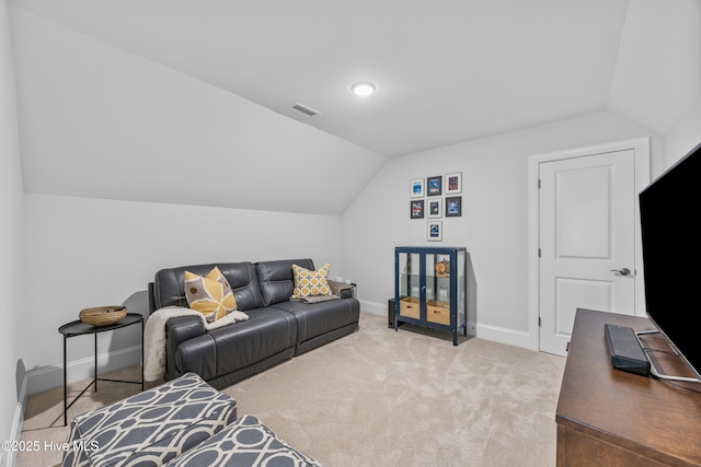 3478 Belle Meade Way NE, Leland, NC 28451 - carpeted living room with vaulted ceiling and baseboards