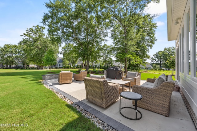 3478 Belle Meade Way NE, Leland, NC 28451 - view of patio with an outdoor hangout area and grilling area