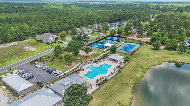 3478 Belle Meade Way NE, Leland, NC 28451 - aerial view of a heavily wooded area and a large body of water