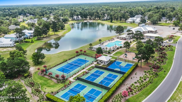 3478 Belle Meade Way NE, Leland, NC 28451 - drone / aerial view of a nearby body of water and a pool area