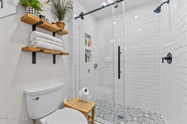1484 Rays Bridge Rd, Whispering Pines, NC 28327 - full bathroom featuring toilet and a stall shower