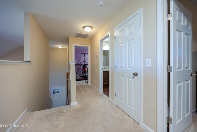 337 Brewington Rd, Clinton, NC 28328 - hall with an upstairs landing and carpet flooring