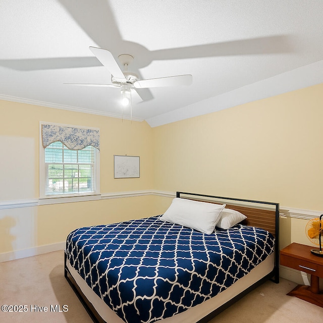 5025 Netherwood Rd, Rocky Mount, NC 27803 - carpeted bedroom featuring ornamental molding and ceiling fan