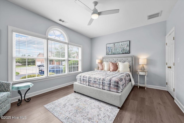 4465 Orchard Knob Ln, High Point, NC 27265 - bedroom with wood finished floors and a ceiling fan