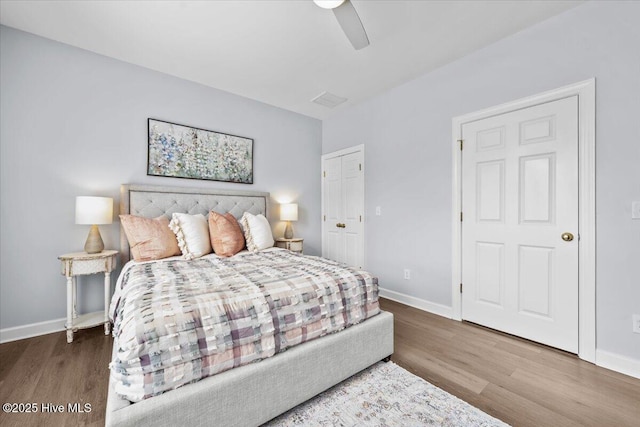4465 Orchard Knob Ln, High Point, NC 27265 - bedroom featuring wood finished floors and a ceiling fan