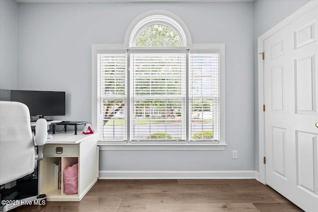 4465 Orchard Knob Ln, High Point, NC 27265 - home office with plenty of natural light and wood finished floors