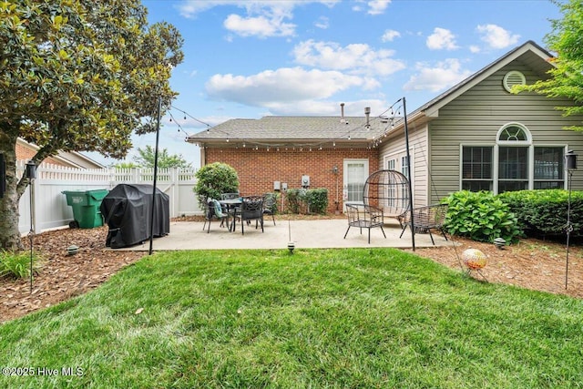 4465 Orchard Knob Ln, High Point, NC 27265 - rear view of property with a patio area and brick siding