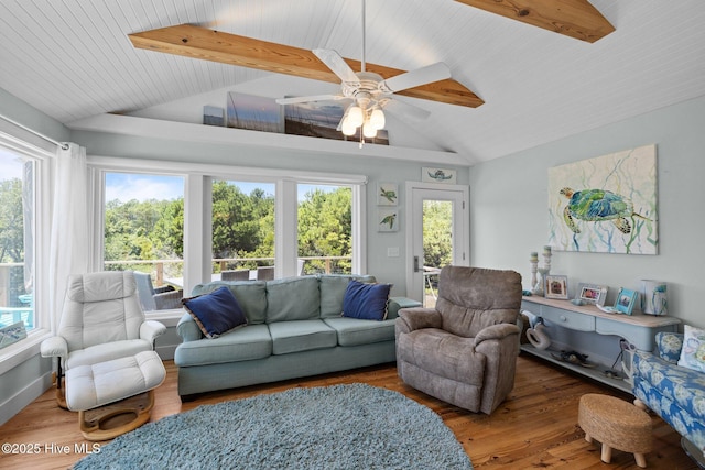 210 Upchurch Dr, Newport, NC 28570 - living area featuring plenty of natural light, wood finished floors, and a ceiling fan