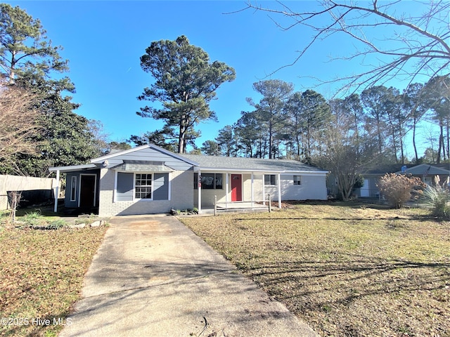 505 Ramsey Ct, Jacksonville, NC 28540 - ranch-style house featuring concrete driveway and brick siding