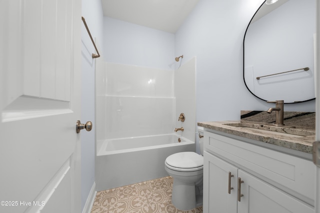 1990 Salisbury Rd, Southport, NC 28461 - bathroom with vanity, tub / shower combination, and tile patterned flooring
