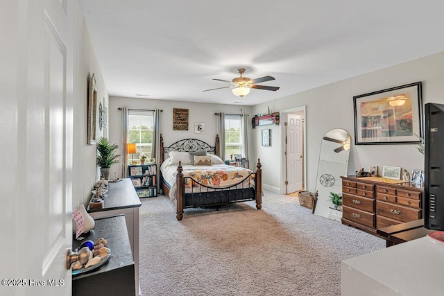 103 Baymeade Ct, Peletier, NC 28584 - bedroom featuring carpet flooring and a ceiling fan