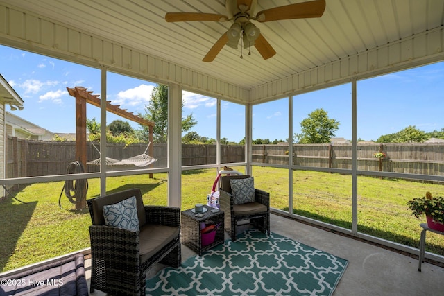 2950 Judge Manly Dr, New Bern, NC 28562 - sunroom / solarium with ceiling fan