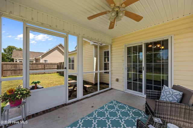 2950 Judge Manly Dr, New Bern, NC 28562 - sunroom / solarium featuring ceiling fan