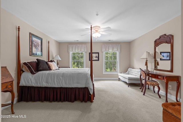 90 Shadow Creek Ct, Pinehurst, NC 28374 - carpeted bedroom with baseboards and ceiling fan