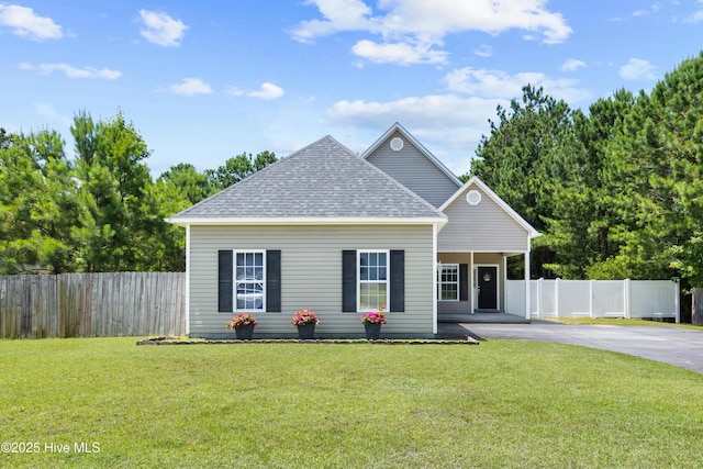 110 Whiteleaf Dr, Jacksonville, NC 28546 - view of front of home featuring roof with shingles, covered porch, and driveway