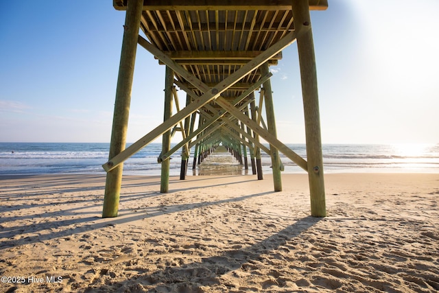 163 NW 4th St, Oak Island, NC 28465 - surrounding community featuring view of water and beach and a pier
