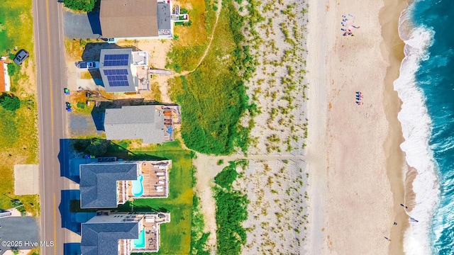 163 NW 4th St, Oak Island, NC 28465 - drone / aerial view of waterfront with a beach