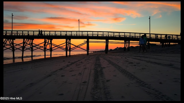 163 NW 4th St, Oak Island, NC 28465 - dock area with a pier and a water view