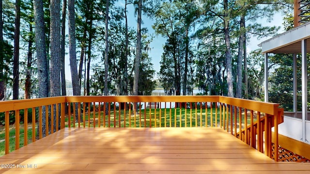 5410 Trade Winds Rd, New Bern, NC 28560 - deck featuring a yard