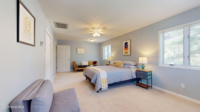 5410 Trade Winds Rd, New Bern, NC 28560 - bedroom featuring light colored carpet and a ceiling fan
