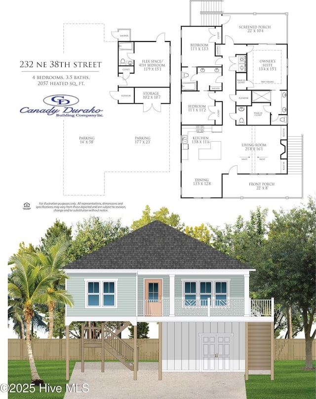 232 NE 38th St, Oak Island, NC 28465 - view of floor plan / room layout