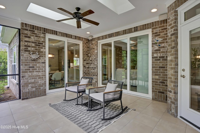 2233 Whiskey Branch Dr, Wilmington, NC 28409 - view of patio / terrace featuring ceiling fan