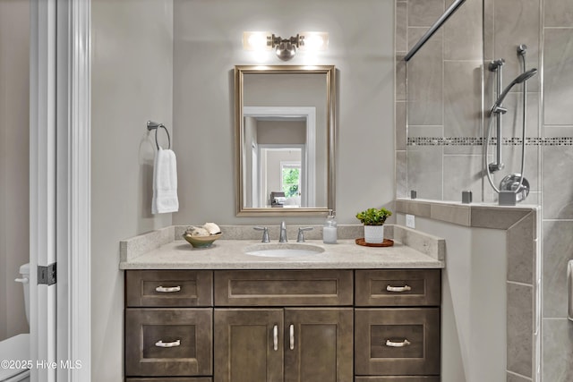 2233 Whiskey Branch Dr, Wilmington, NC 28409 - full bathroom with a tile shower and vanity