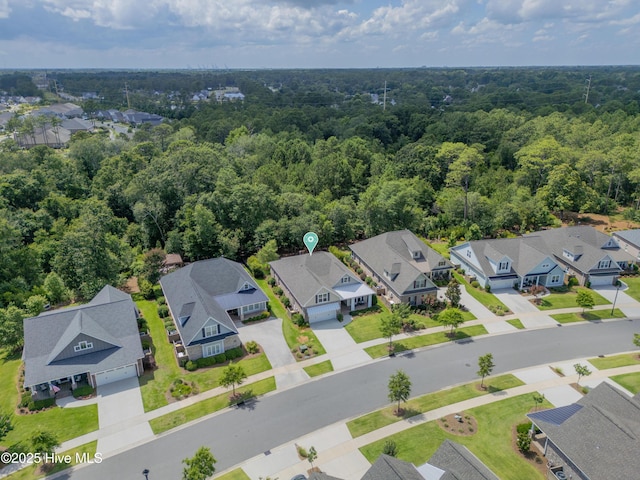 2233 Whiskey Branch Dr, Wilmington, NC 28409 - aerial view of residential area with a forest