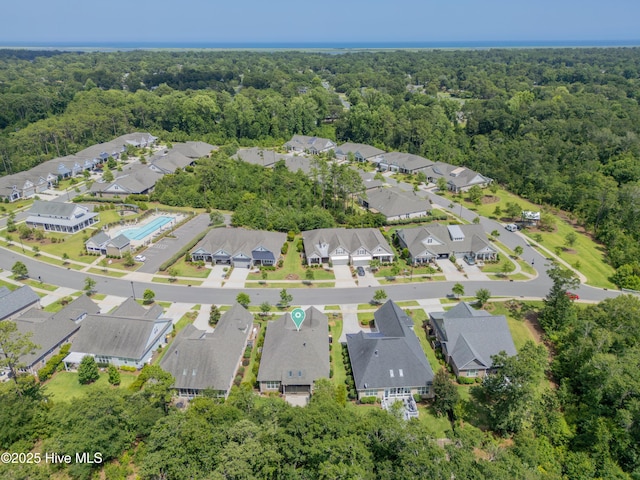 2233 Whiskey Branch Dr, Wilmington, NC 28409 - aerial perspective of suburban area featuring a forest