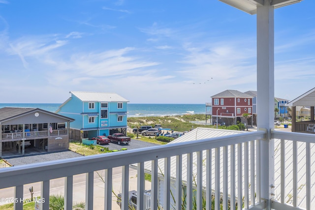 1726 W Beach Dr, Oak Island, NC 28465 - balcony with a water view