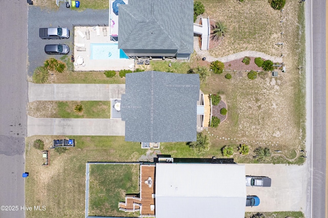 1726 W Beach Dr, Oak Island, NC 28465 - drone / aerial view of a pool