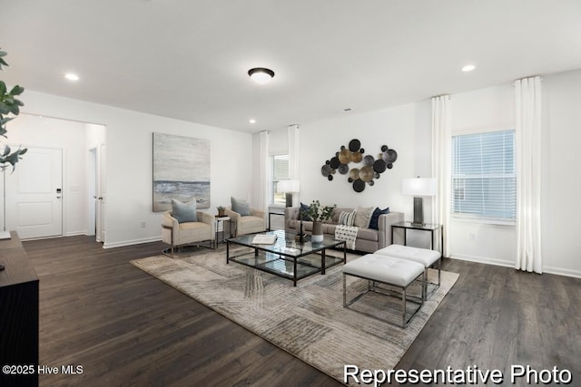 1664 Greenside Ct SW Unit 77, Ocean Isle Beach, NC 28469 - living room with wood finished floors and recessed lighting