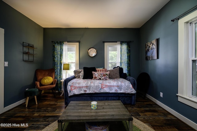 507 Blades Ave, New Bern, NC 28560 - bedroom with dark wood-style floors and multiple windows
