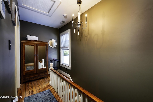 507 Blades Ave, New Bern, NC 28560 - hallway featuring hardwood / wood-style flooring and an upstairs landing