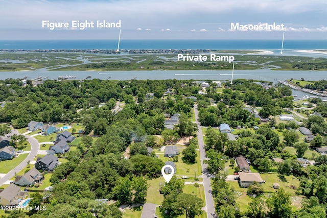 1901 Hess St, Wilmington, NC 28411 - drone / aerial view of a nearby body of water and a tree filled landscape