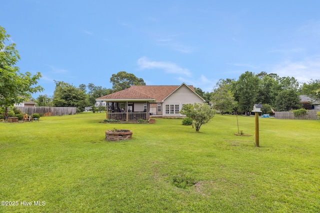 820 Jackeys Creek Ln SE, Leland, NC 28451 - view of yard featuring an outdoor fire pit