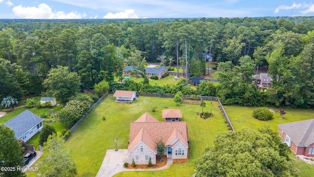 820 Jackeys Creek Ln SE, Leland, NC 28451 - drone / aerial view of a heavily wooded area