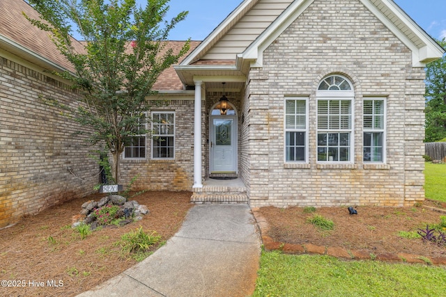 820 Jackeys Creek Ln SE, Leland, NC 28451 - doorway to property with brick siding