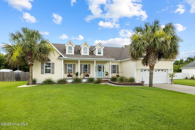 505 Davidson Dr, Newport, NC 28570 - cape cod house with driveway and covered porch