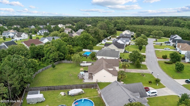 505 Davidson Dr, Newport, NC 28570 - aerial view of residential area featuring a heavily wooded area