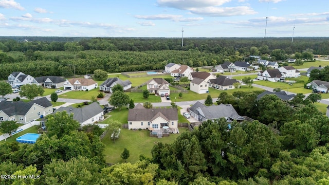 505 Davidson Dr, Newport, NC 28570 - aerial perspective of suburban area featuring a forest