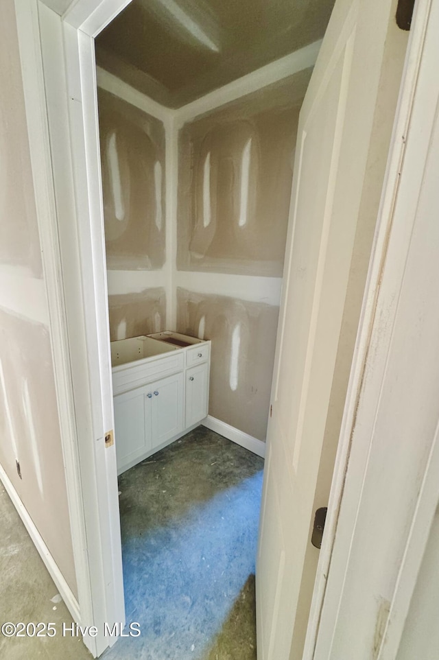 919 Albrittons Rd, Kinston, NC 28504 - bathroom featuring concrete floors and vanity