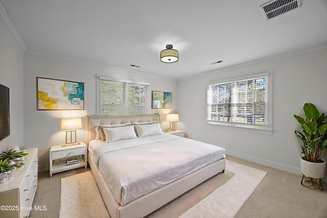 3902 Kipling Ct, Greenville, NC 27834 - bedroom featuring light carpet and crown molding