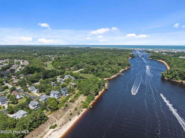 9406 Voyagers Way, Wilmington, NC 28412 - bird's eye view of a large body of water and a heavily wooded area