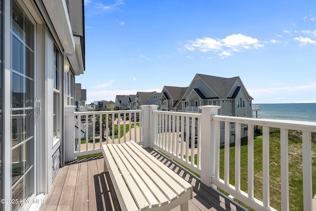 4340 Island Dr, North Topsail Beach, NC 28460 - balcony featuring a water view and a residential view