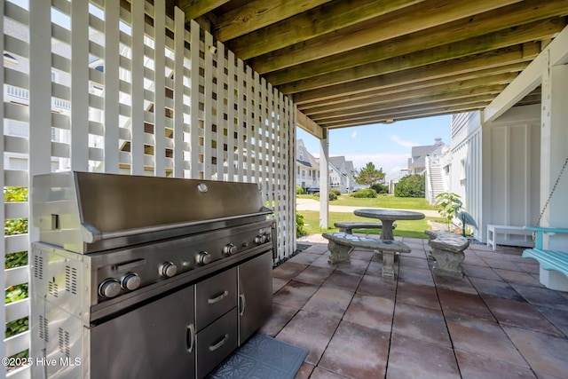 4340 Island Dr, North Topsail Beach, NC 28460 - view of patio with a residential view